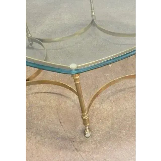 Gold LaBarge French Regency Coffee Octagon Glass Coffee Table For Sale - Image 8 of 9