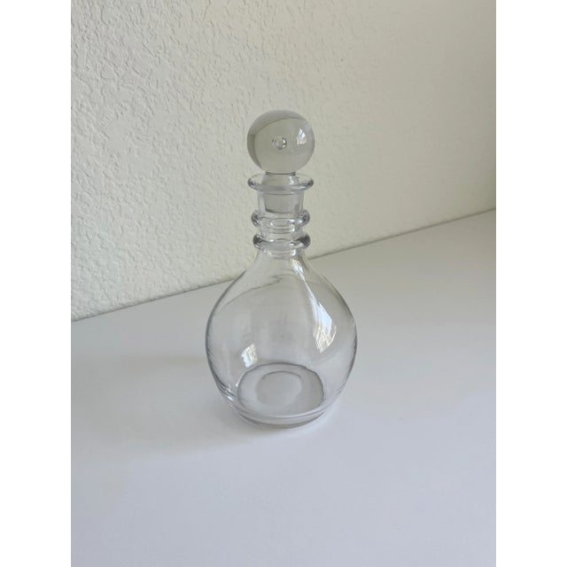 Early 21st Century Steuben Style Blown Clear Glass Decanter For Sale - Image 5 of 7