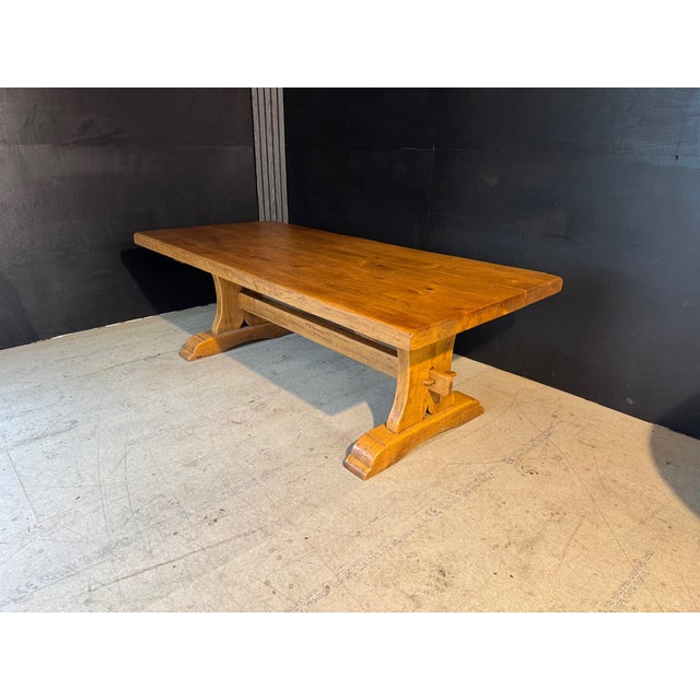 Wood Vintage French Farmhouse Dining Table in Oak, 1925 For Sale - Image 7 of 18