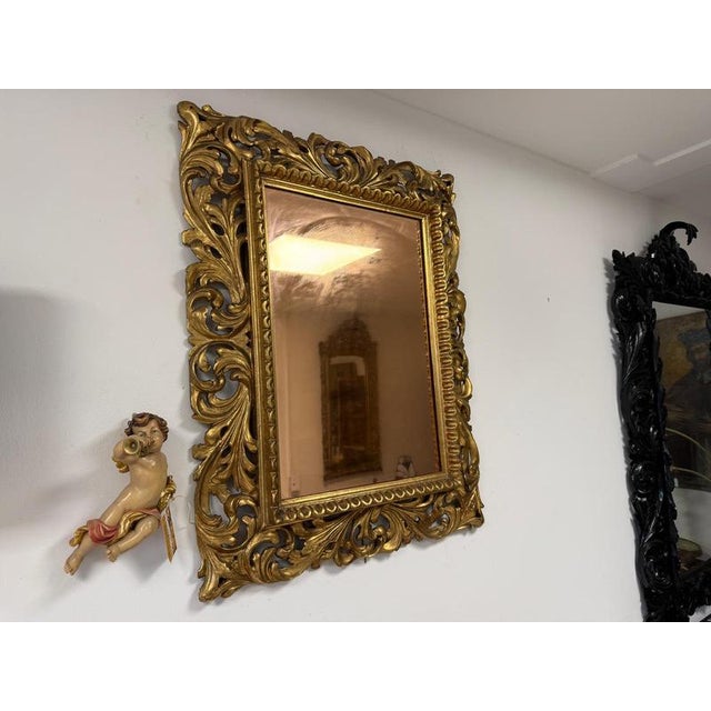 Original - Gilded Florentine Mirror, a Dream. Dimensions: Height x Width 98 x 78 x 3 cm. Stunning Florentine mirror with...