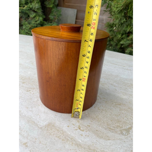 Brown Vintage Danish Modern Teak Canister For Sale - Image 8 of 8