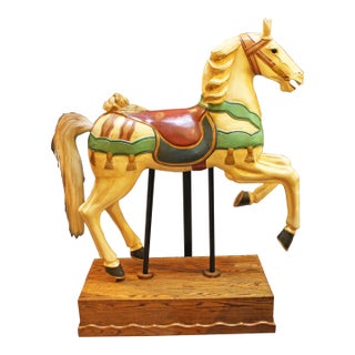 Late 19th-Early 20th Century American Carousel Horse on Custom Stand For Sale