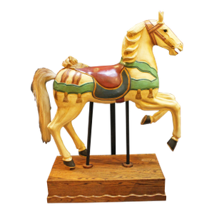 Late 19th-Early 20th Century American Carousel Horse on Custom Stand
