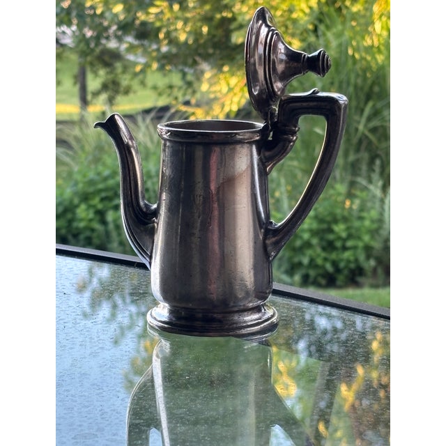 Mid-Century Modern Antique SilverPlate Teapot N. Plaza Hotel Centrepiece For Sale - Image 3 of 11