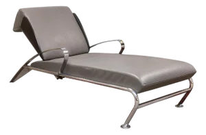 1980s Massimo Iosa Ghini for Moroso Leather and Steel Post Modern Lounge Chair