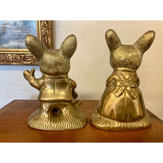 Vintage English Brass Rabbit Figures - a Pair | Chairish