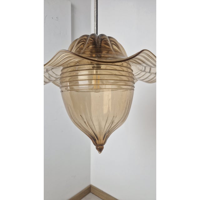 1930s Honey Glass Chandelier by Vittorio Zecchin for Venini Murano, 1940s For Sale - Image 5 of 12