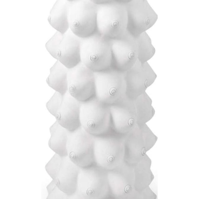 White Huge Discontinued Johnathan Adler 18” Pop Art Perpetual Georgia Boob Pottery Vase For Sale - Image 8 of 11