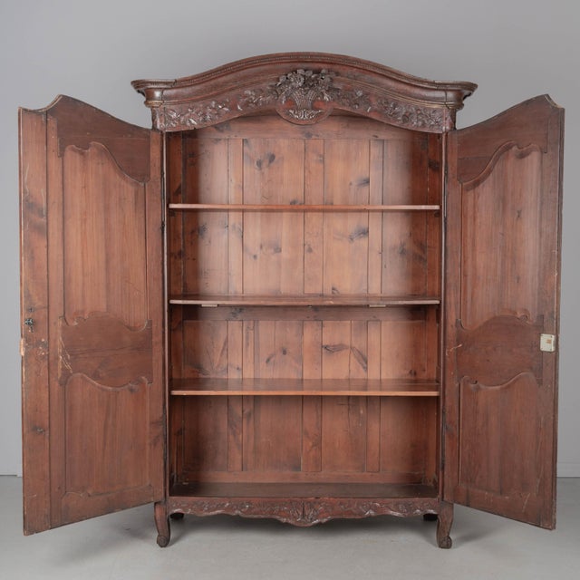 19th Century Louis XV Normandy Armoire For Sale - Image 4 of 12