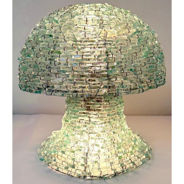 Mid 20th Century Modern Murano Tesserine Glass Mosaic Mushroom Table Lamp Attributed to TAO, Italy For Sale - Image 11 of 14