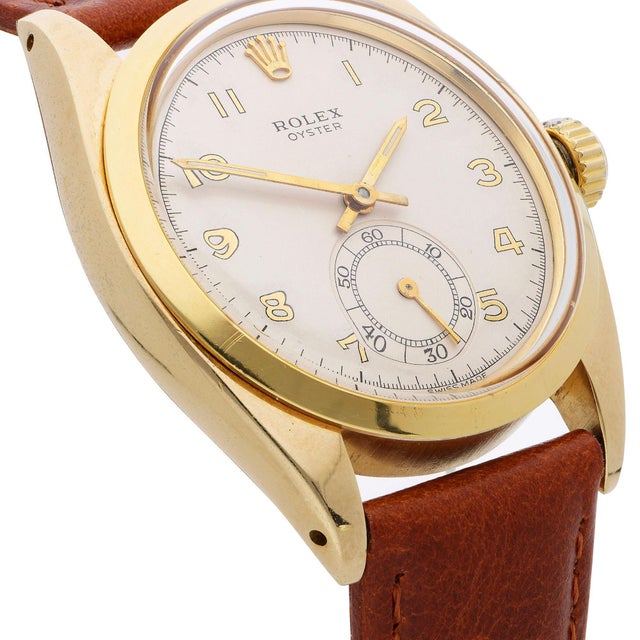1970s Vintage Rolex Oyster 6246 36mm Dial Small Seconds Manual Wind Watch Circa 1972 For Sale - Image 5 of 15
