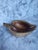 This is a circa. 1990s hand carved Iroko (also known as African Teak) partitioned leaf-shaped bowl. Perfectly safe for dry...