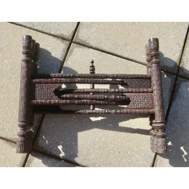Anglo Indian Folding Tray Table 30.5" in Diameter. For Sale - Image 10 of 14