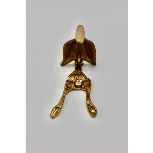 A superb Edwardian era 1930's English solid brass fox door knocker. This fine quality door knocker is well cast and a good...