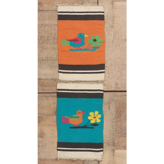 Vintage Mexican Zapotec Rug, 01'00 X 03'02 For Sale - Image 10 of 10