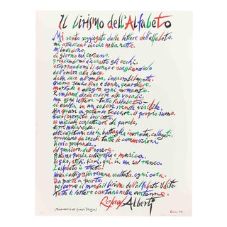 Rafael Alberti, The Lyricism of Alphabet, 1972, Lithograph For Sale