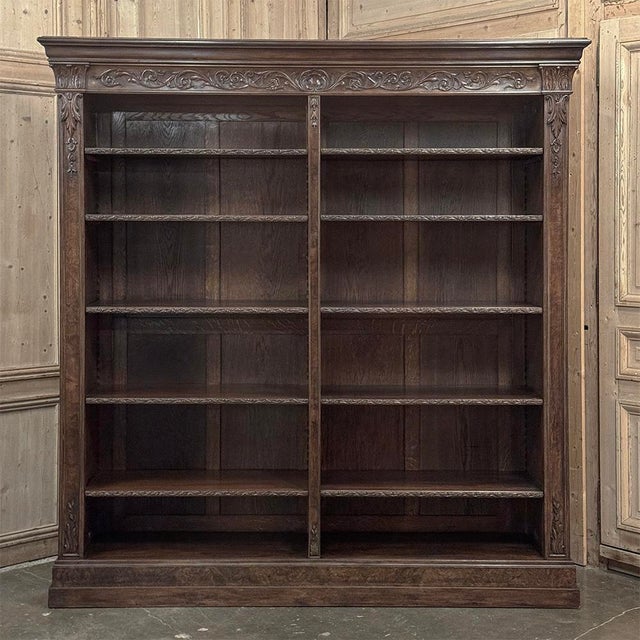 Antique Dutch Neoclassical Walnut Open Bookcase For Sale In Dallas - Image 6 of 18