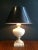 1970s Circa 1970 French Ceramic & Travertine Base Table Lamp For Sale - Image 5 of 11