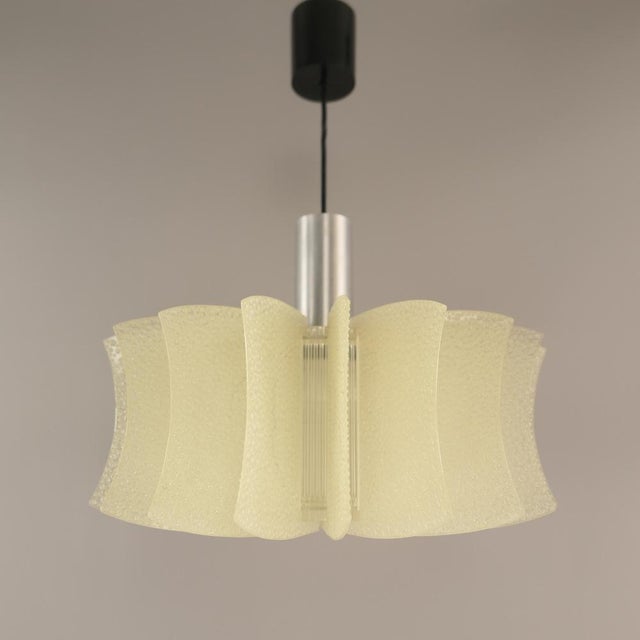 Metal Mid-Century Acrylic Pendant Lamp, Germany, 1960s For Sale - Image 7 of 12