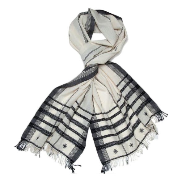 Nova Ivory/Black Scarf For Sale