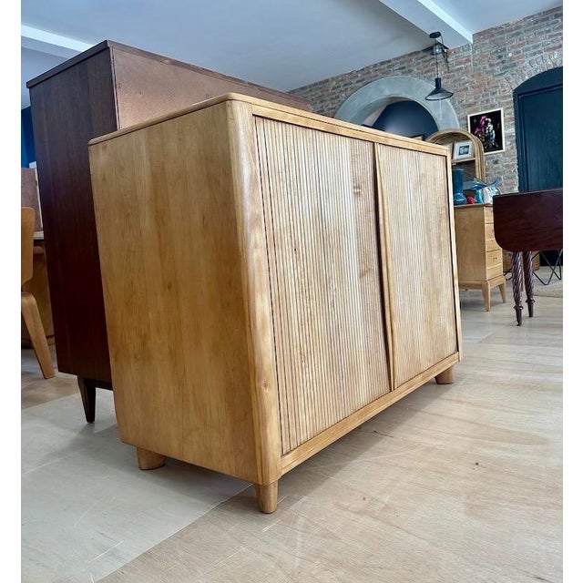 Mid-Century Modern Heywood Wakefield 4-Drawer Tambour Chest/ Cabinet For Sale - Image 3 of 12