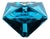 Art Deco Blue Faceted Glass Ashtray by Moser, Czechoslovakia, 1930 For Sale