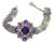 Vintage Juliana Deliza and Elster Style Purple Rhinestone 5-Link Cluster Bracelet, Aurora Borealis & Marquise For Sale