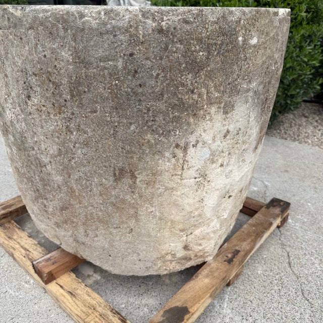 Antique Limestone Trough 51626j 24"Dia For Sale - Image 9 of 9