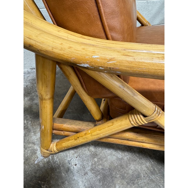 Vintage John Wisner Style Bamboo Lounge Chairs - A Pair For Sale - Image 11 of 12
