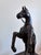 VIntage Handcrafted Leather Horse Statue With Brass Appointments For Sale - Image 10 of 14