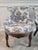 Ivory Antique Victorian Toile Upholstered Parlor Slipper Chairs on Casters – A Pair For Sale - Image 8 of 17