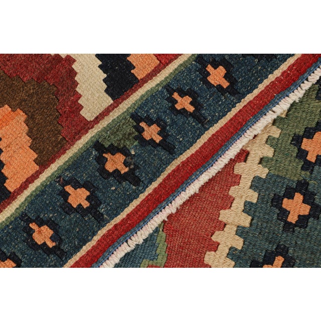 Textile Vintage Kilim With Polychromatic Geometric Patterns, From Rug & Kilim For Sale - Image 7 of 7
