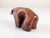 Handmade leather bear figurine, 1960s. The leather exhibits a developed original patina with a textured surface and brown...