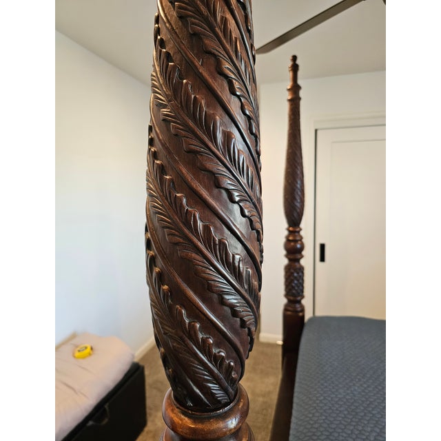 Wood 1990s Bernhardt 4 Poster Queen Bed For Sale - Image 7 of 12