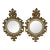 Ancient Italian Small Gesso Mirror Pair For Sale