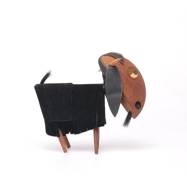 Mid-Century Modern Vintage Teak Goat by Frank Meisler, 1960s For Sale - Image 3 of 8