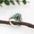 5.6ct Emerald W Earth Mined Diamonds in Solid 14k White Gold Cushion Cut Ring Size 7 For Sale In Columbus - Image 6 of 9