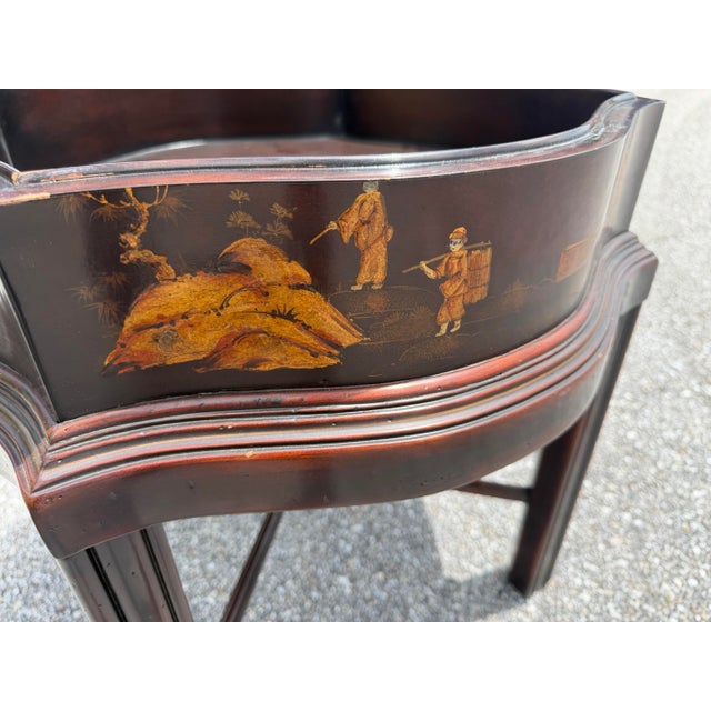 Theodore Alexander Indochine the Floral Painted Box Accent Table For Sale In West Palm - Image 6 of 13
