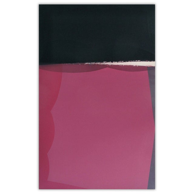 Contemporary Abstract Mixed Media on Paper Painting "Fenetre 01" by Guillaume Moschini For Sale - Image 4 of 4