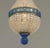 Offering a stunningly gorgeous cobalt glass-embellished Czechoslovakian “beaded basket” chandelier from the 1920s or so...