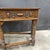 Wood Vintage English Oak 2 Drawer Console Table With Shaped Front For Sale - Image 7 of 17