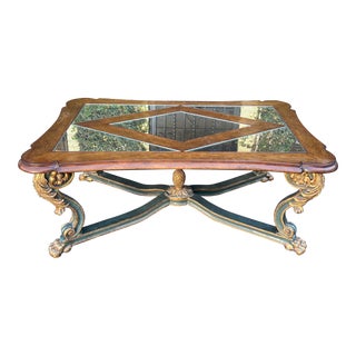 Regency Style Charles Pollock for William Switzer Venetian Giltwood Coffee Cocktail Table For Sale