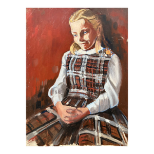 Vintage Painting - Portrait of a Girl