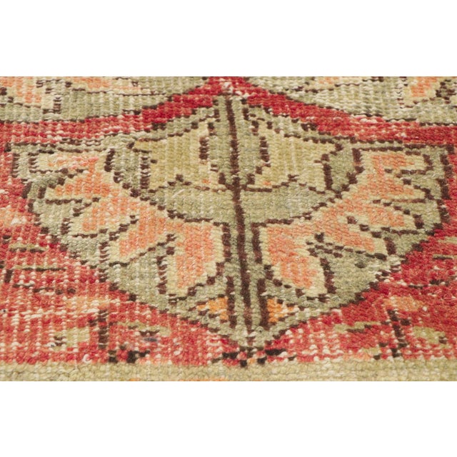 Mid 20th Century Mid 20th Century Rustic Vintage Turkish Oushak Rug, 04'07 X 06'08 For Sale - Image 5 of 10