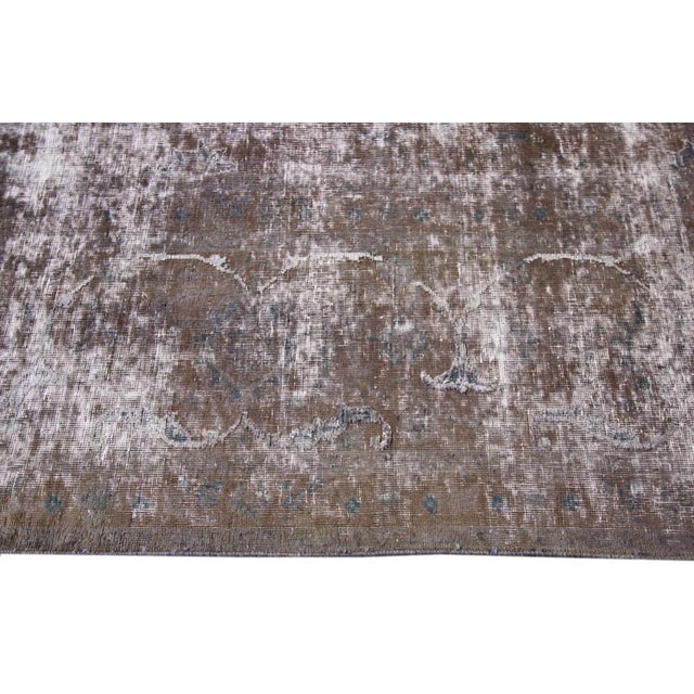 Mid-20th Century Vintage Distressed Wool Rug For Sale - Image 4 of 8