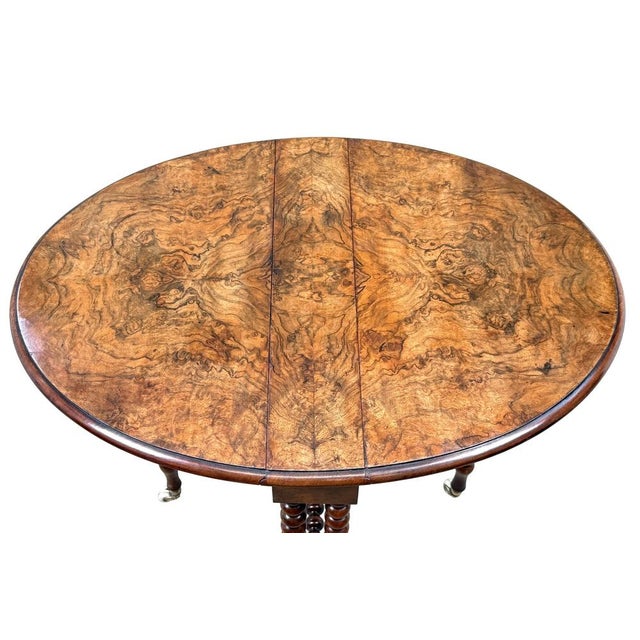 An Extremely Good Quality Late 19th Century Victorian Period Burr Walnut Baby Sutherland Table, Or Coffee Table, The...