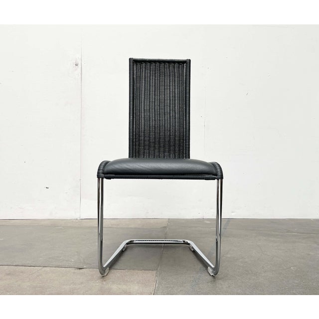 German B25 Gray Cantilever Chairs with Fixed Leather Cushions from Tecta by Tecta and Jean Prouve, Set of 2 For Sale - Image 13 of 18