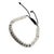 Asian Men's White Howlite & Silver Hematite Beaded Adjustable Bracelet For Sale - Image 3 of 7