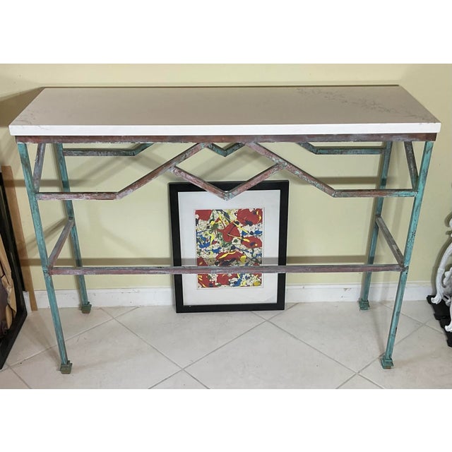 Brass Solid Brass Console or Hall Table For Sale - Image 8 of 13