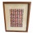 Vintage Framed Abstract Textile Wall Art in Wood Frame For Sale